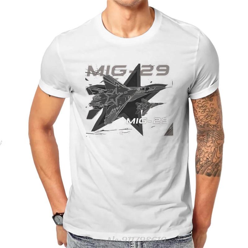 MIG-29  Round Collar Russian USSR CCCP Fabric Classic T-Shirt Men Tops Fashion Oversized cotton tops tees Fitness t shirt
