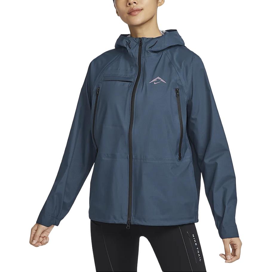 

Nike Storm-FIT Trail Series ADV Fashionable Versatile Hooded Waterproof Windproof Breathable Jacket Women Jacket Deep-Sea-Blue FV6407-478 M