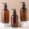 500ml Brown PET Lotion Pump Bottle for Shampoo, Shower Gel, or Hand Sanitizer