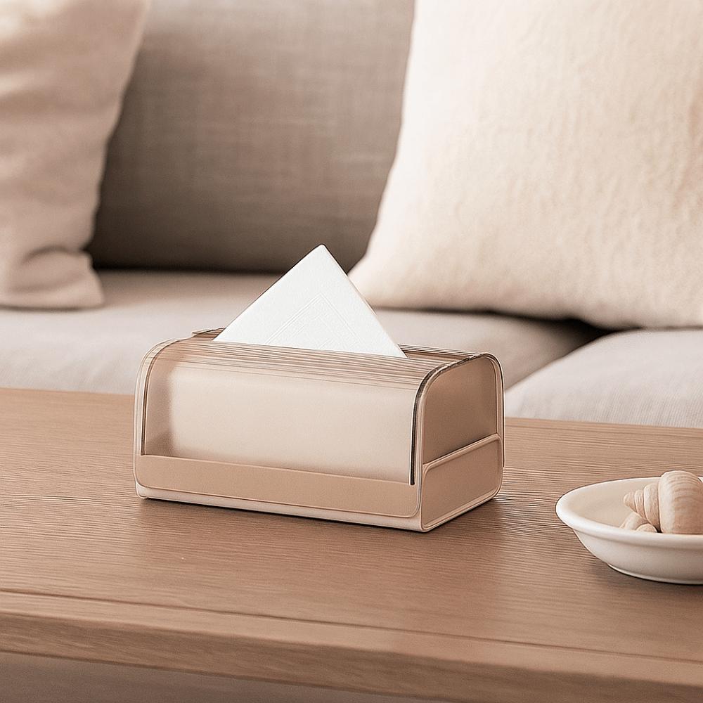 Plastic Napkin Paper Box Light Luxury Tissue Holder Practical Spring Tissue Box  Coffee Table