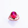 Purple Gold-Plated Rose Gold Phoenix Tail Inlaid Redstone Ring, Noble Temperament And Elegant Color Gold Live Ring Ring