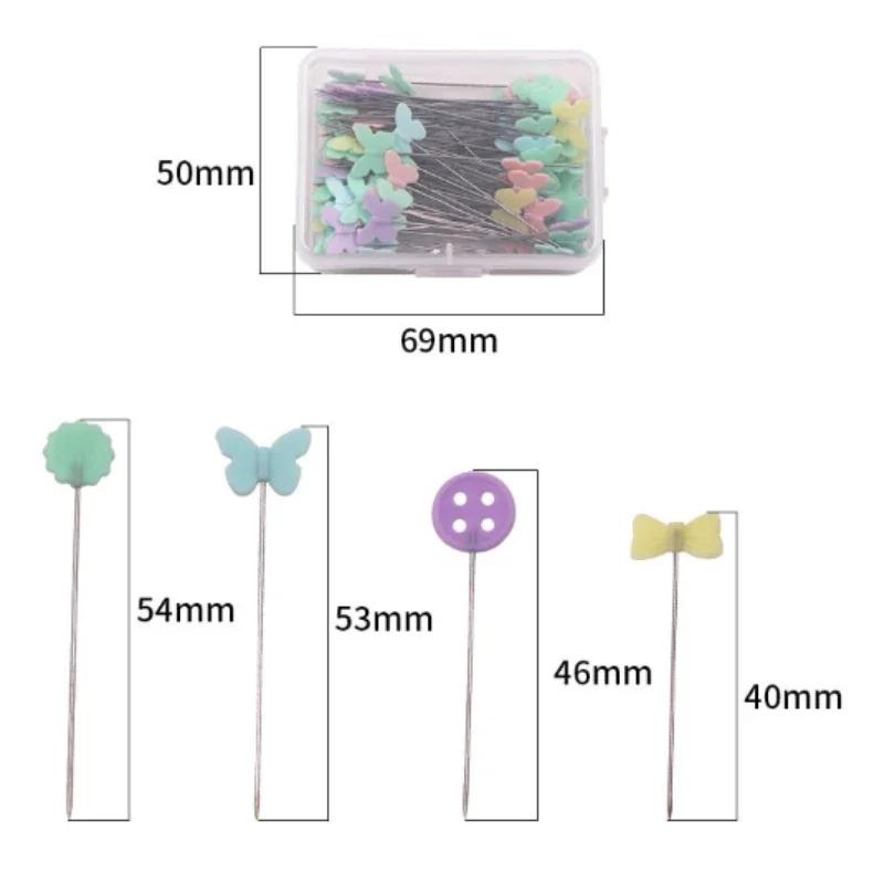 100 st/parti Sömnadsnålar Broderi Patchworknålar Tillbehör Verktyg Symaskinsnål DIY Sytillbehör Rostfritt Stål