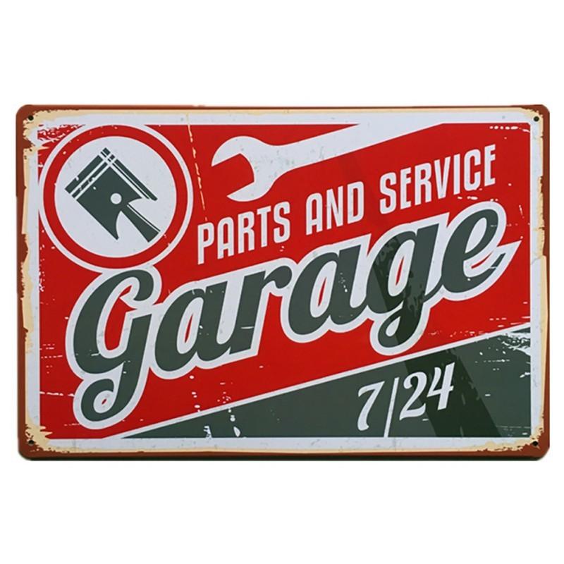 Vintage Blechschild für Garage und Bar mit zeitlosem Retro-Metallkunst-Posterdesign