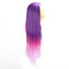 Mannequin Head Purple Pink Gradient Color Hairdresser Head with Hair for Hairdressing Practice