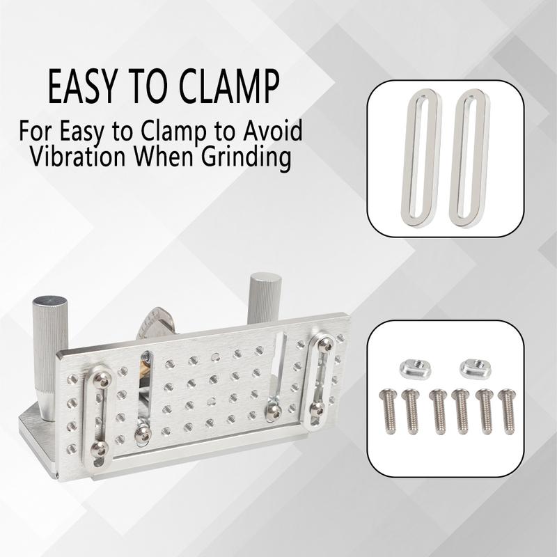 Belt Grinder Knife Jig,Belt Knife Sharpener Jig with Dual Press Plates for Belt Sander Machine Knife Making Angle Grind Guide