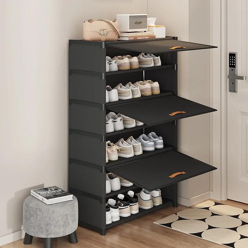 Dustproof Multilayer Shoe Rack Household Shoe Cabinet Spacious Storage Organizer Shelf Small Spaces Shoe Storage Home Furniture