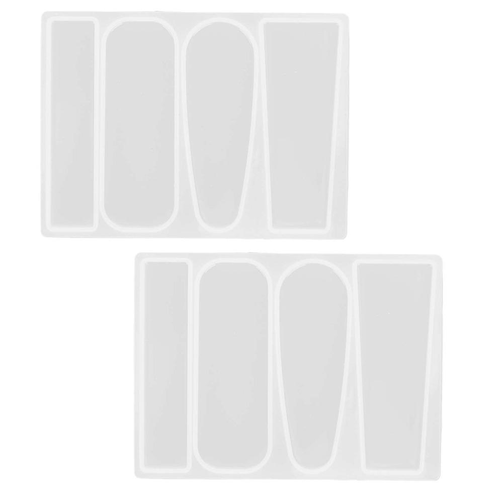 2pcs Geometric Shape Barrette Mould Triangle Teardrop White Silicone Mold Oval Rectangle Hair Clip Molds Hair Accessory Making