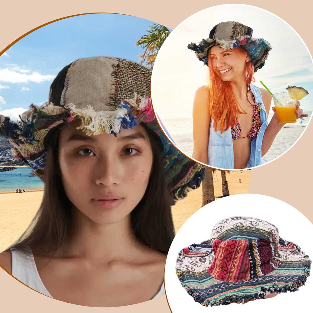 Colorful Hemp Hat With Hidden Pocket