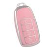New Soft TPU Car Key Cover Key Bag Key Case Car Key Shell Pink Silver Anti-drop Design Different Vehicle Models Accessories