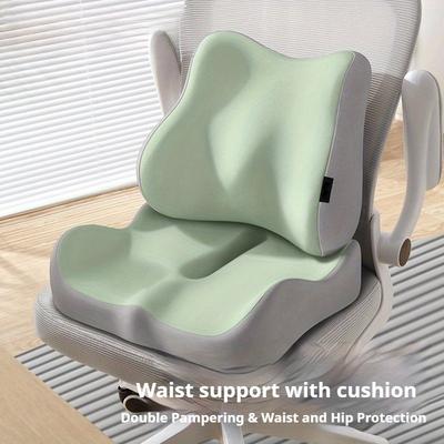 2 Stück Ergonomisches Lendenstützkissen, Doppelt gepolsterter Hüft- und Rückenschutz mit atmungsaktivem Polyesterbezug, Maschinenwaschbar