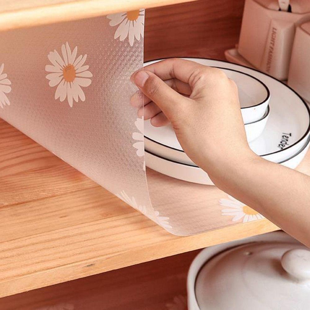 1 Roll EVA Daisy Refrigerator Oil-proof Kitchen Cabinet Pad Drawer Mat Pad Paper Table Cover