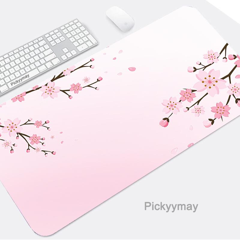Pink Mousepads Cute Mousepad Kawaii Bunny Large Mouse Mat Office Desk Pads NonSlip Rubber Mouse Pad Big Keyboard Mats