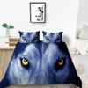 2023 New Style Duvet Cover Set Wolf Pattern Beding Cover Suitsn Polyester Quilt Cover Single Size Bed Set Teens Newly Fashion Bedding Suit