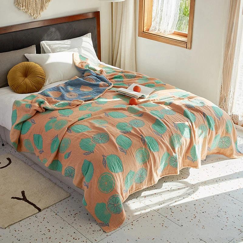Nordic Cotton Gauze Throw Blanket Single Double Sofa Towel Summer Cool Quilt Couple Adult Bedspread Boho Decor Leisure Blanket