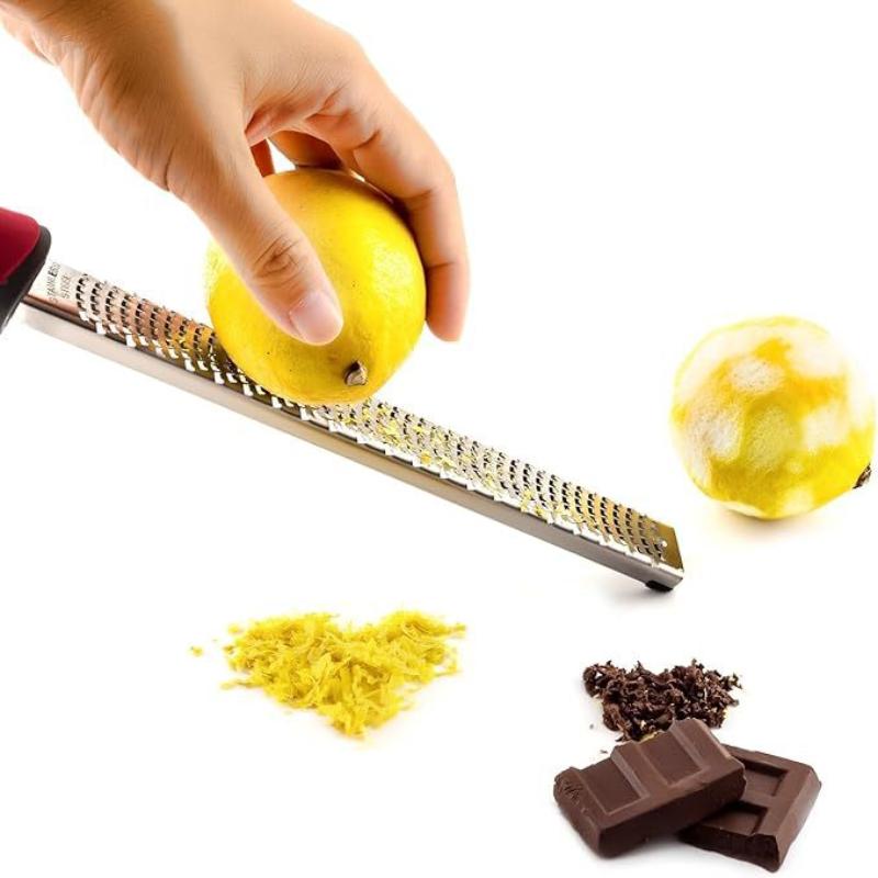 Multipurpose Cheese Grater And Citrus Zester For Parmesan, Lemon, Ginger, Garlic, Chocolate And More Fruit Kitchen Tool Gadgets