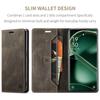 Luxury Genuine Leather Magnetic Wallet Flip Case for OPPO Find X6 Pro Card Slot Stand Shockproof Foldable Holder Full Protection Cover