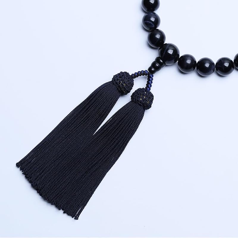 [LEOBEE] prayer beads for men rosary blue tiger eye stone 22 balls Comes with magnetic beads bag Juzu funeral funeral Visiting a grave memorial