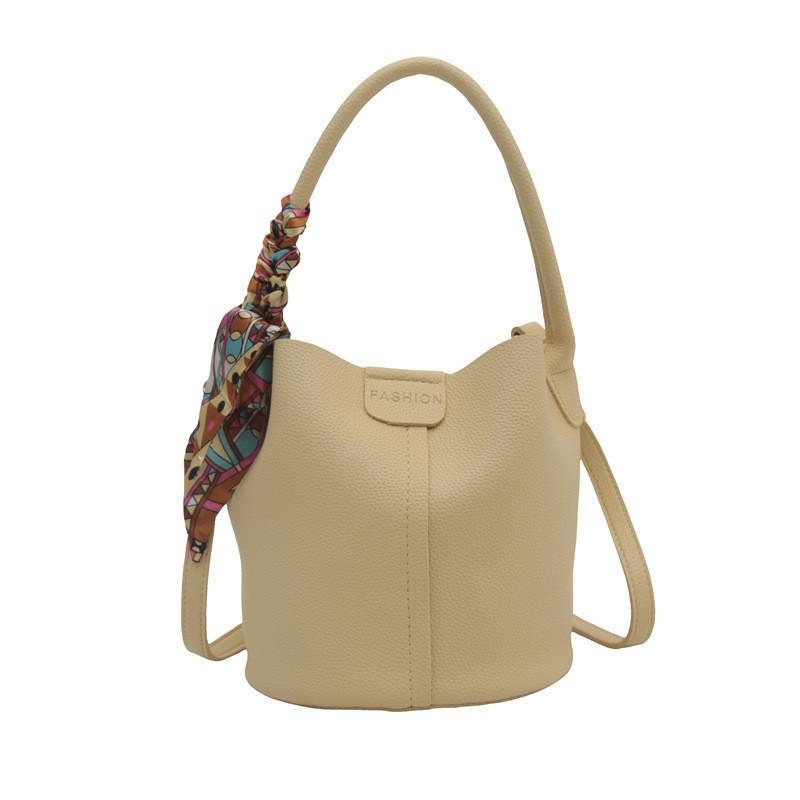 Stylish Korean Fashion Bucket Bag For Spring Summer 2024 In Black White Blue Yellow Colors