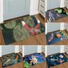 Koi-Fisch Seerose Teppich mit bunten Koi-Fischen Seerose Lotusblatt See Wasser Designs Matte für Schlafzimmer Heimdekoration