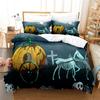 3PCS Carriage Pumpkin Bedding Sets Home Bedclothes Super King Cover Pillowcase Comforter Textiles Bedding Set
