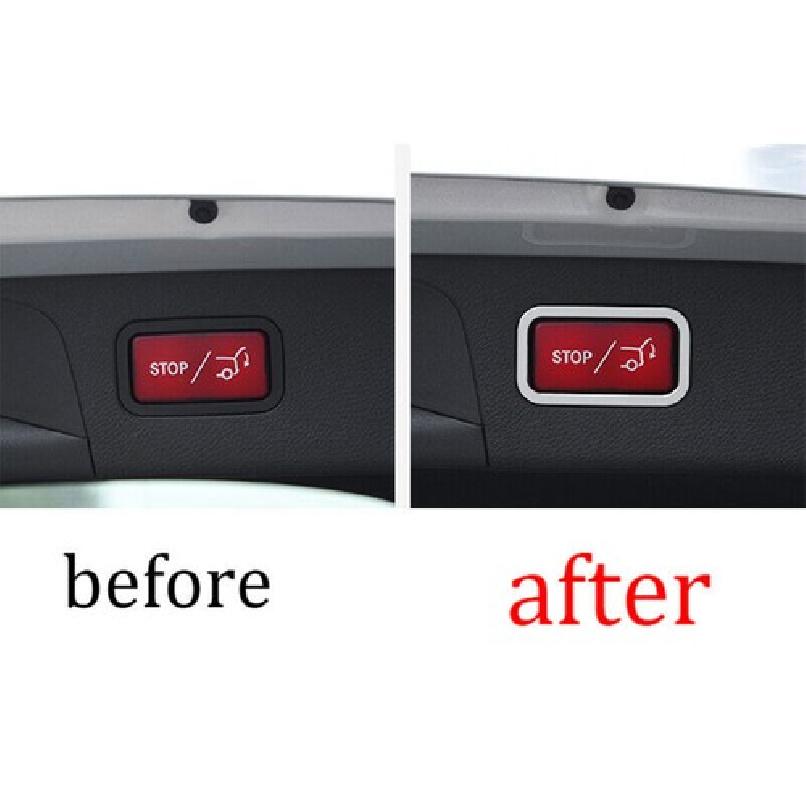 For 2016-21 Mercedes-Benz GLC Steel Silver Tailgate Rear Door Handle Frame Trim