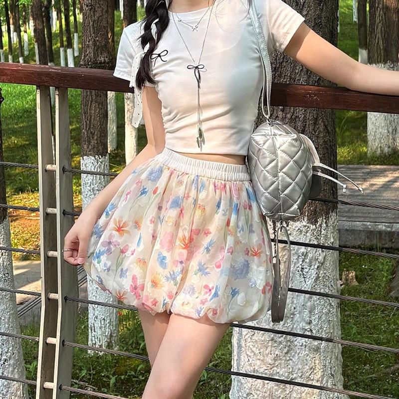 Women s Colorful Floral Skort - Sweet, Lightweight & Fluffy for Spring/Summer 2026 Large