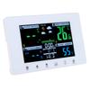 Meteorological Clock Color LCD Display Digital Weather Thermometer with Atomic Clock for Garage