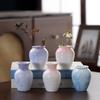 Crystalline Glaze Mini Ceramic Vase - Creative Home Desktop Ornament for Flowers