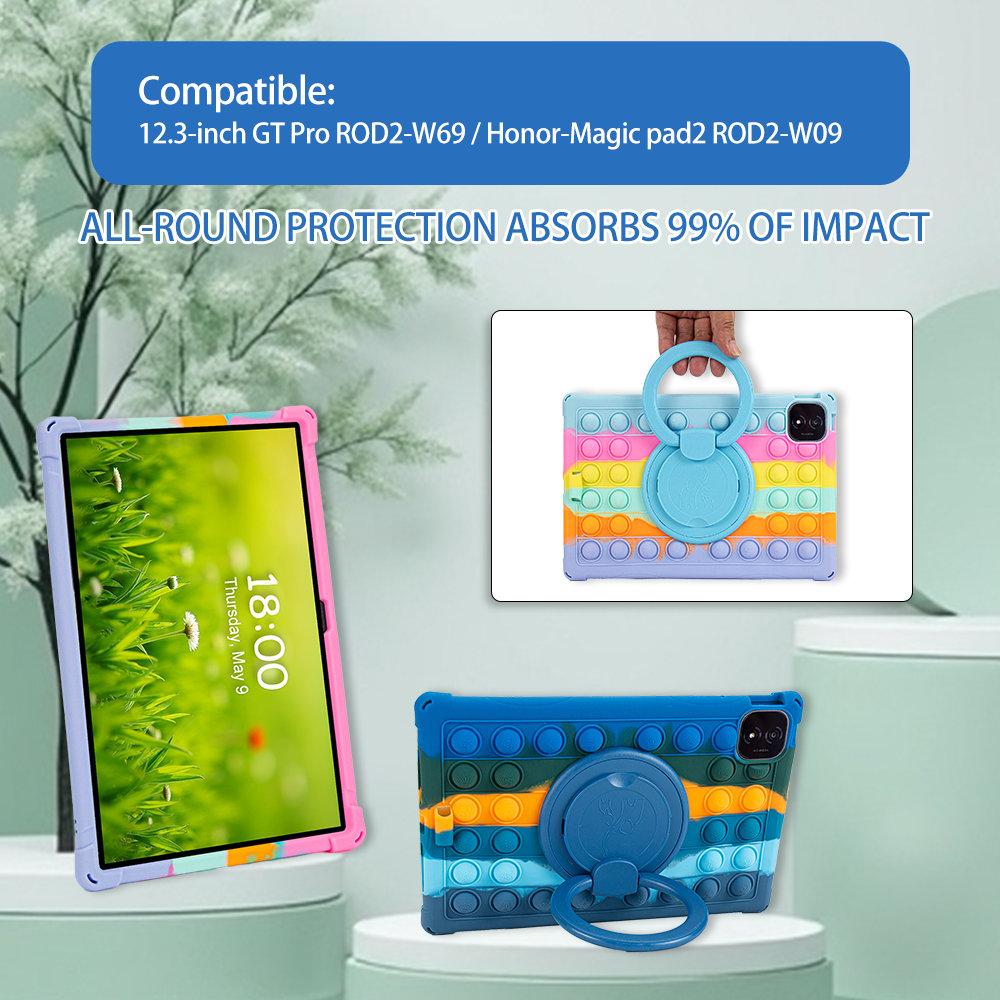 Weiche Ständerhülle für Honor Pad GT Pro Rod2-W6912.3inch Magic Pad 2 Rod2-W09 Drehbarer Blasen-Silikongriff Tablet-Hülle