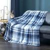 Turquoise Plaid Blanket Farmhouse Blanket Office Sofa Nap Blanket Travel Portable Blanket
