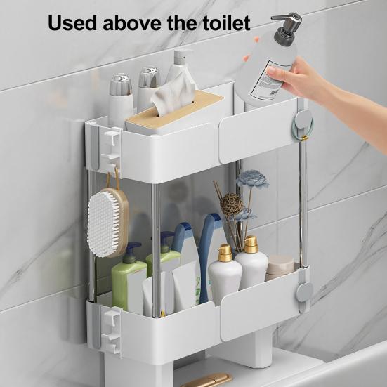 Storage Rack Toilet Tank Organizer Large Capacity Strong Load-bearing Waterproof