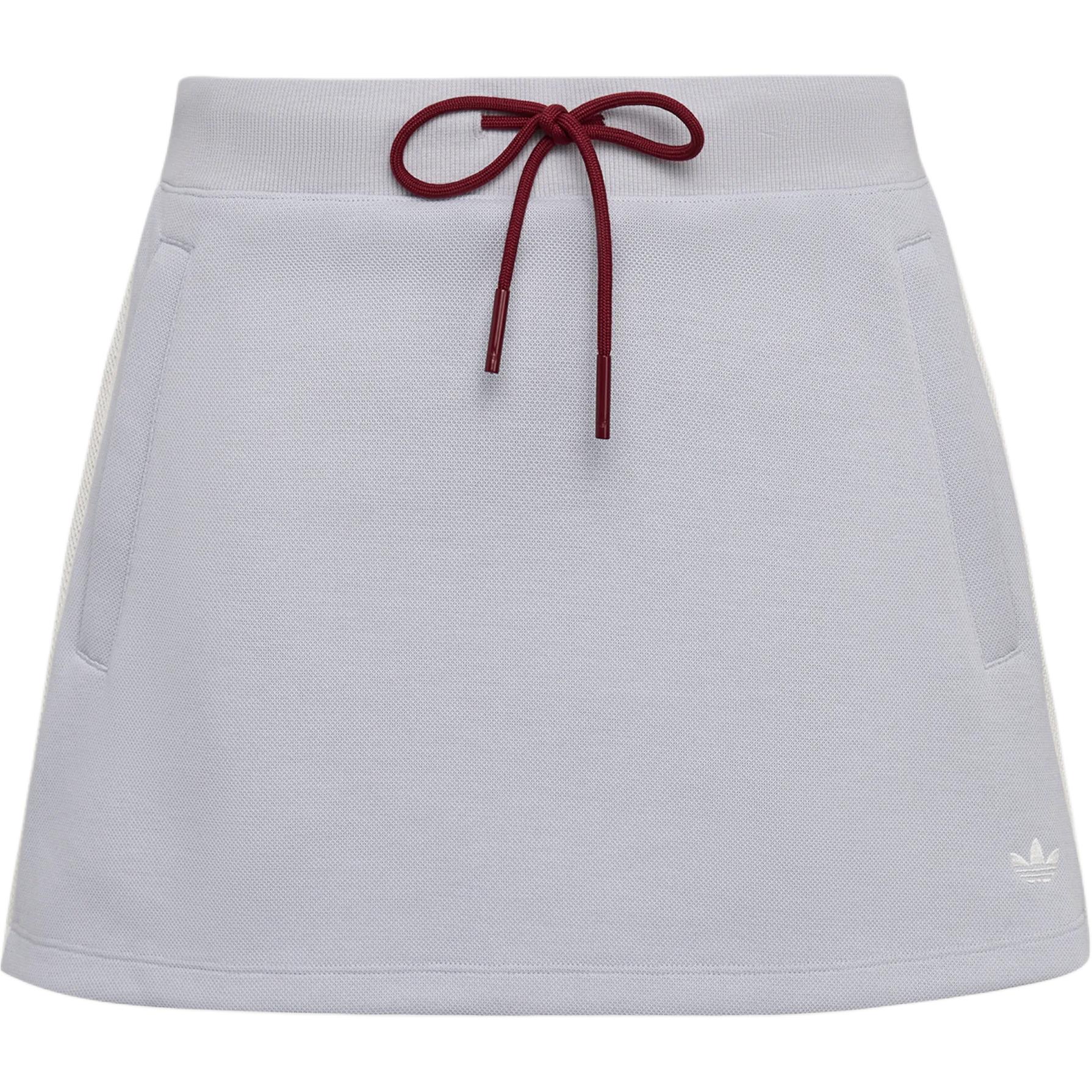 Adidas Originals Knit Skirt Lace-Up Sports Striped Fashion Casual Mini Skirt Women skirts LF4636 XS