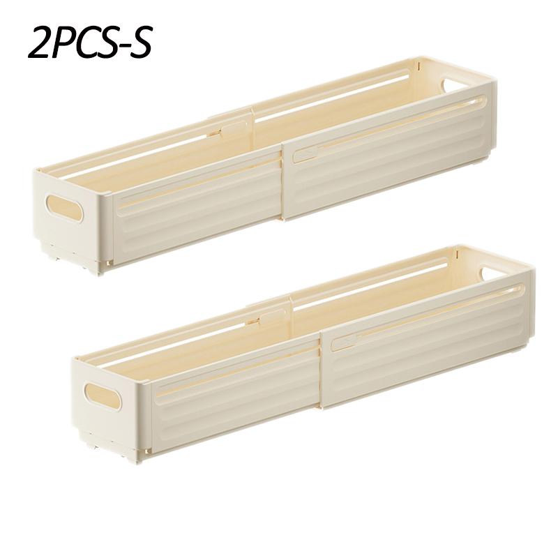 Length Retractable Drawer Organizer Adjustable Cabinet Storage Box Stackable Kitchen Organizers Sorting Storage Box