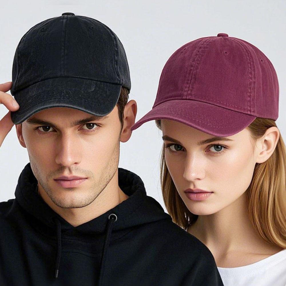 Solid Color Baseball Cap Women's Plain Sport Golf Cap for Man Washed Cotton Dad Hat Sun Hats
