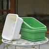 1Set Plastic Vegetable Planters With Tray Rectangular Flowerpots For Balcony Indoor Gardening Breathable Plants Pots Garden Tool
