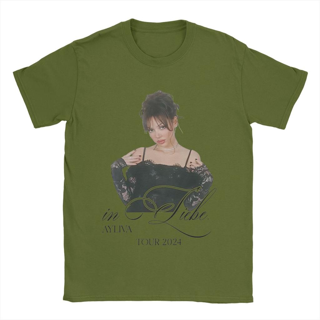 Men's Ayliva Liebe Tour 2024 T Shirt Cotton Tops Amazing Short Sleeve Round Collar Tees Unique T-Shirts