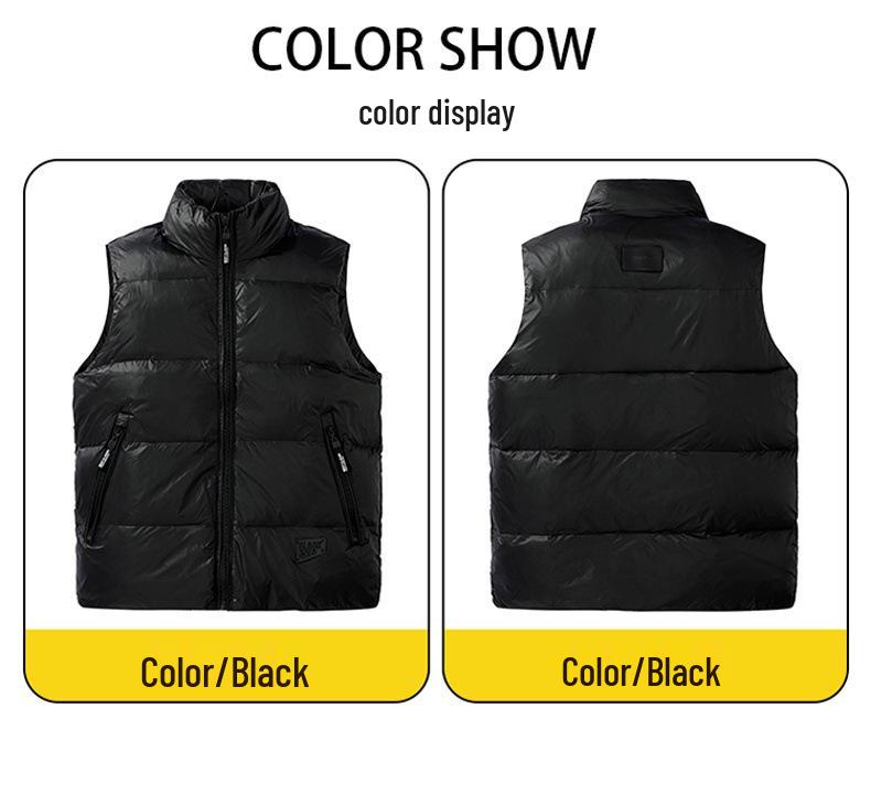 Men's Winter Stand-up Collar Down Vest - New Fashionable Warm Casual Top
