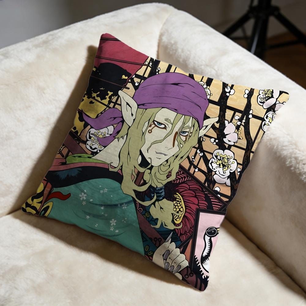 

Stylish MMononokeed Cushion Cover Soft Decorative Pillow Case Suitable for Bedroom Sofa Car Travel Use 30X30cm