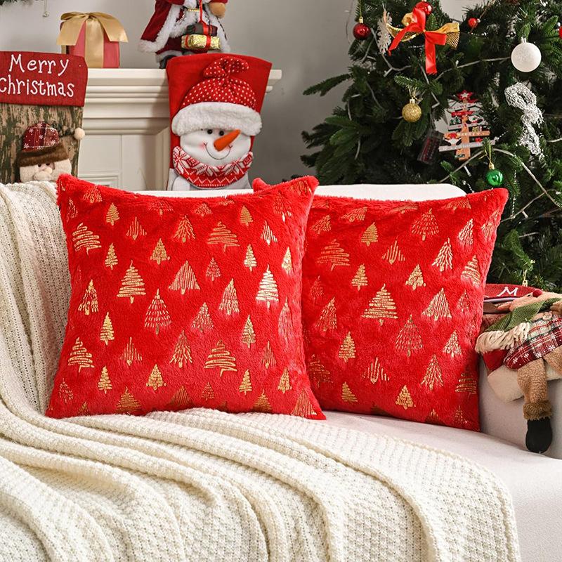 Christmas Pillow Shu Cotton Embroidered Pillow Case Living Room Sofa Snowflake Cushion Pillow Case