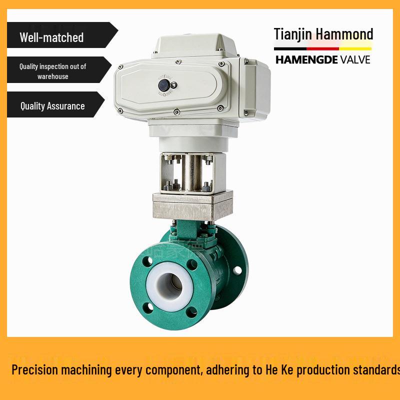 Hammond PTFE-Lined Cast Steel Flange Ball Valve, Acid-Resistant