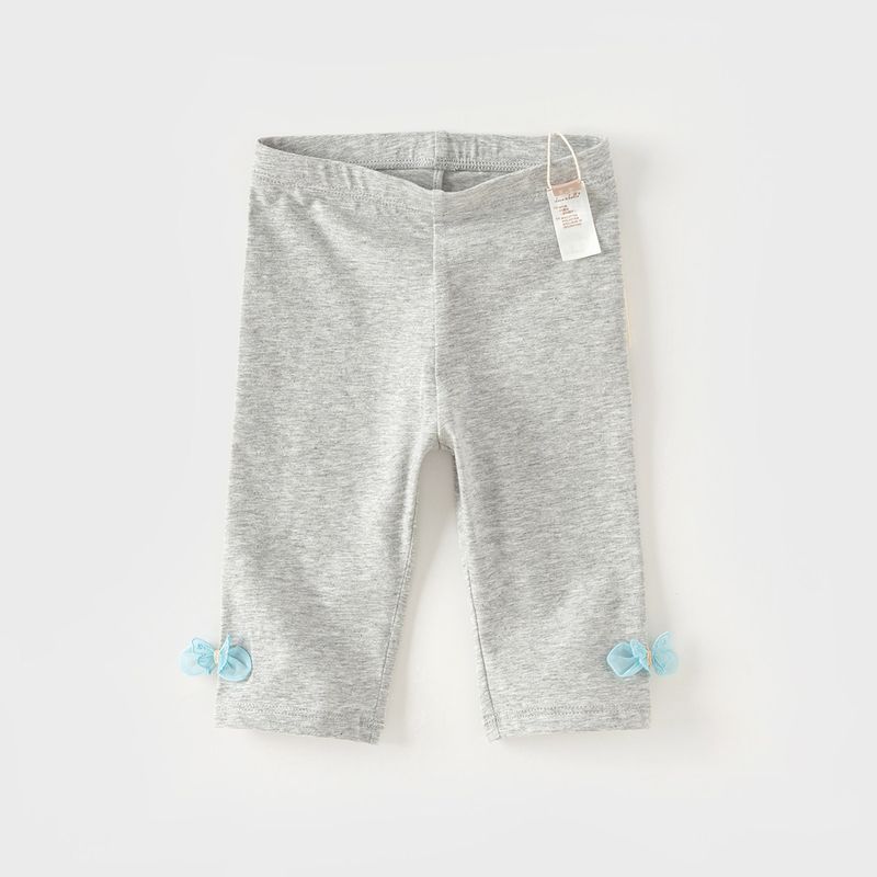 David Bella Children s Cropped Pants 2026 Summer New Style Girls  Knitted Pants Stylish Casual Pants for Baby Girls Light Gray [Ready in Stock] 80
