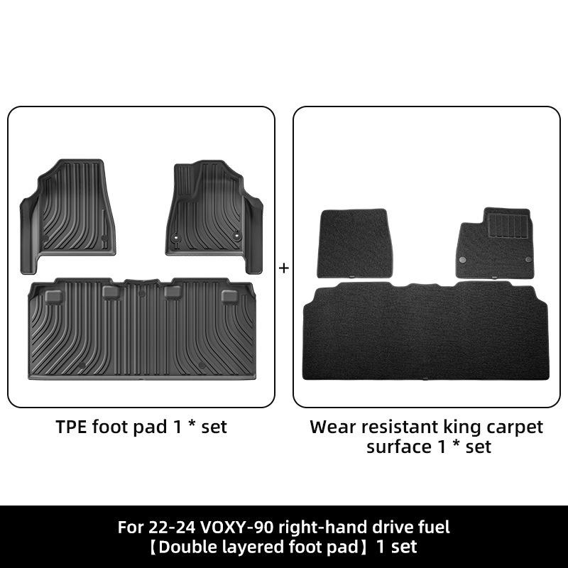 Toyota VOXY-90 RHD Floor Mats & Trunk Mat (2022-2024) Full Coverage TPE