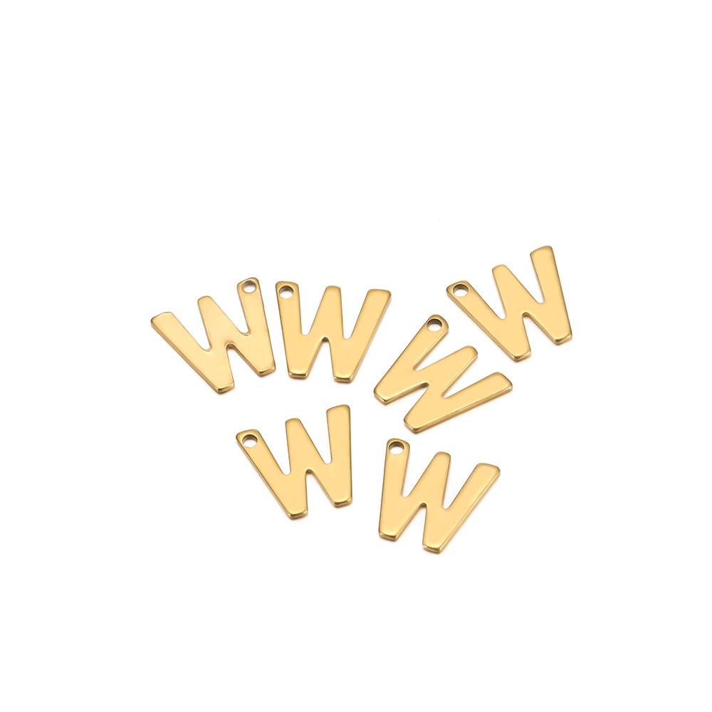 30pcs Stainless Steel Gold Color A-Z 26 Letter Pendant Alphabet Charms Pendant for DIY Jewelry Making Earrings Bracelet Necklace