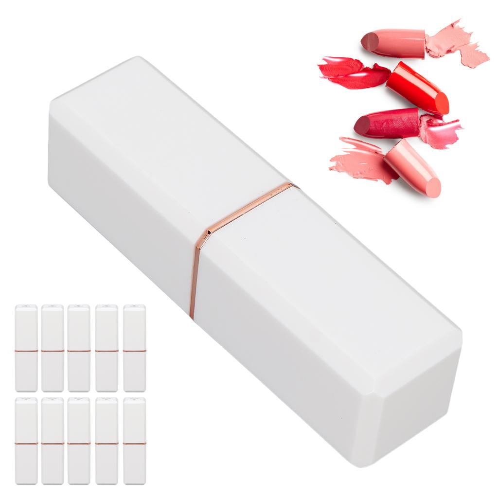 10pcs Portable Empty Lipstick Tube DIY Empty Lip Balm Tube Refillable Lipstick Bottle Container