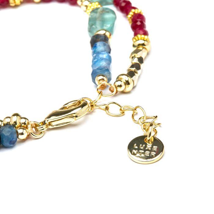 Bracelet - LUXENTER - Ney - Cristal Multicolfinition Ore - Finition or 18k - 16cm + 3cm D'extension