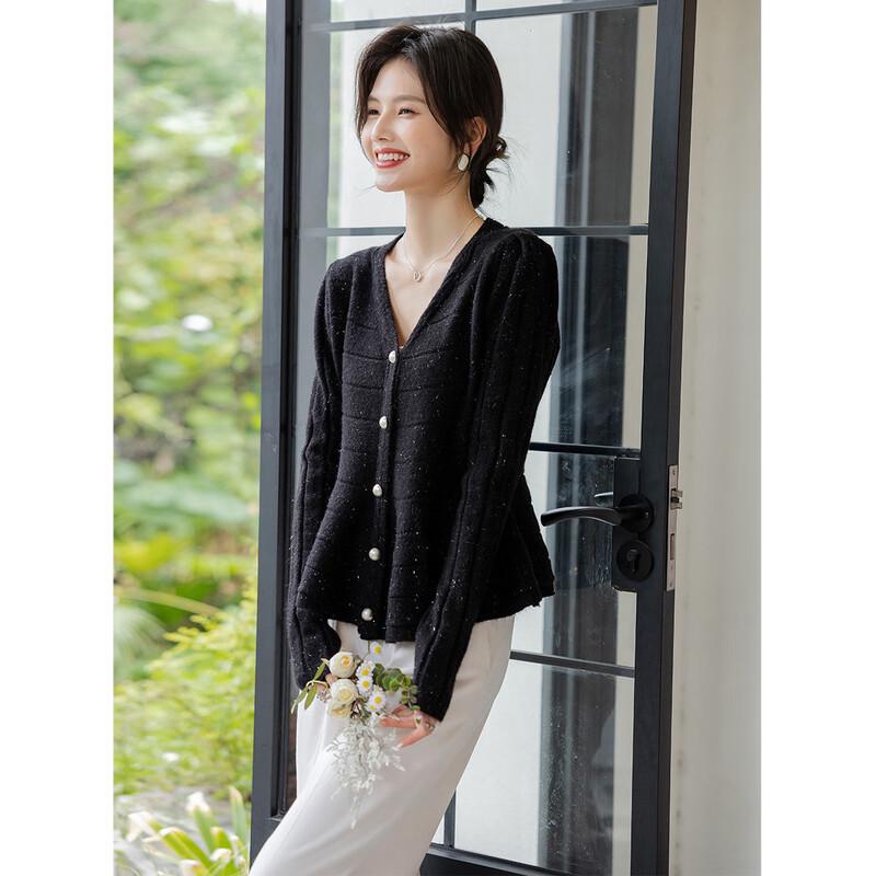 MOCANA Women's Retro V-Neck Knit Cardigan
