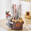 Decorative Multifunctional Pen Holder Cartoon Animal Ornaments Makeup Brush Holder  Desktop