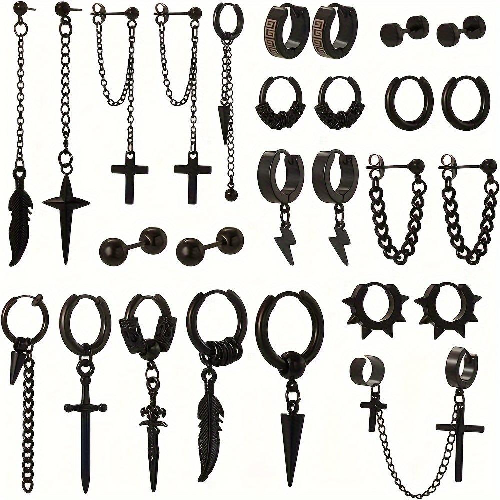 Luxury Stainless Steel Women's Stud Earrings: European & American Fashion Set