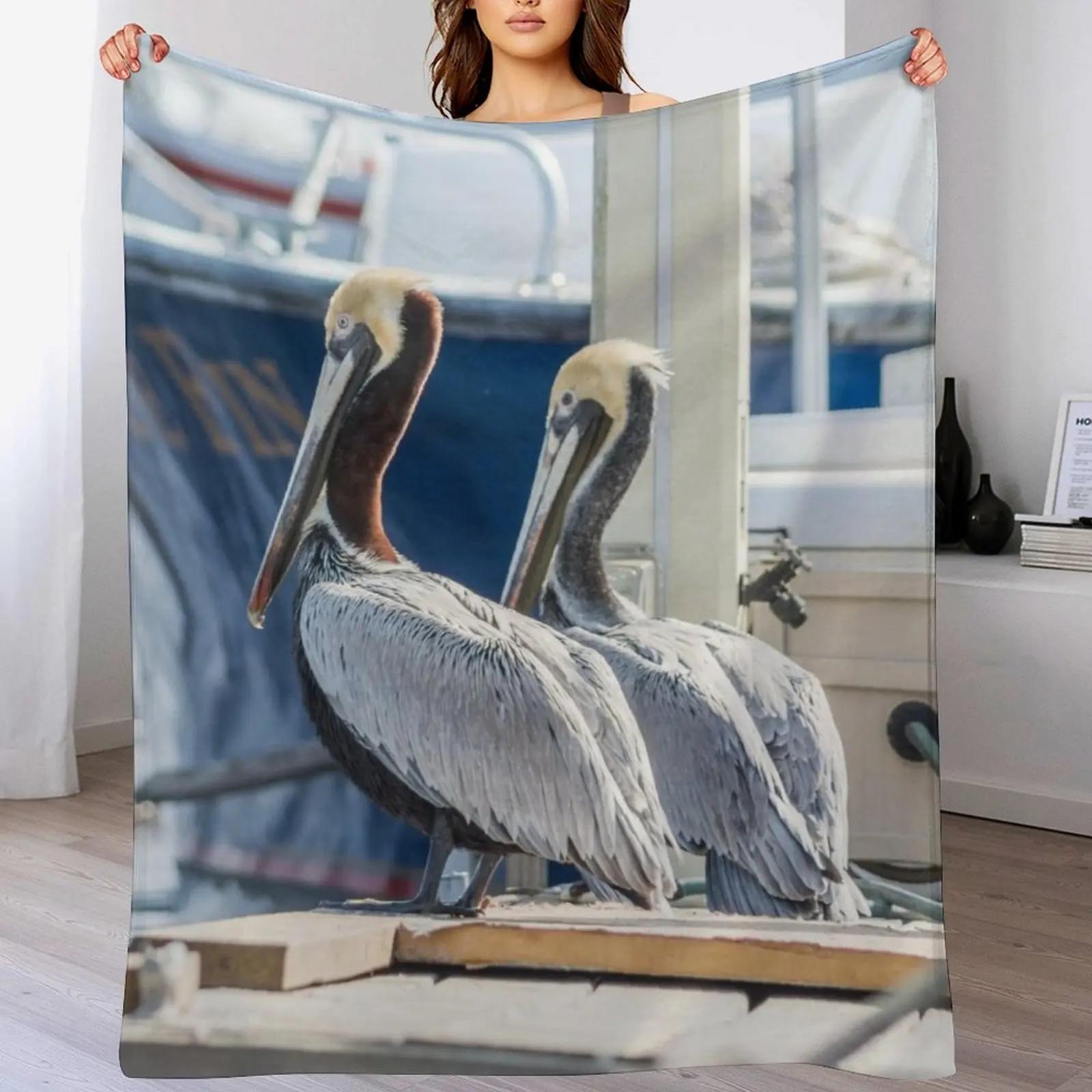 

Brown Pelican 2 2 Throw Blanket Durable Warm Blanket for Daily Home Use 102x76cm(40x30in)