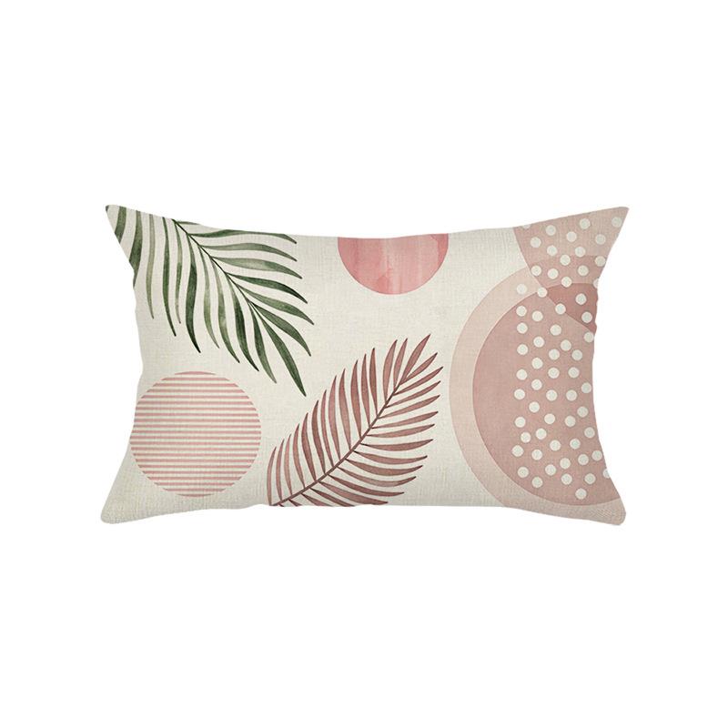 

Поясничная наволочка Атмосферное украшение Подушка для дивана в гостиной Полиэстер Растительный принт Чехол для подушки JYZ020-3